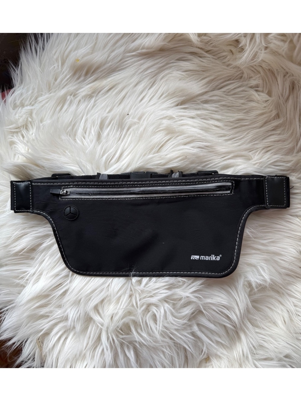 Marika Black Adjustable Waist Pack with Zipper Pocket